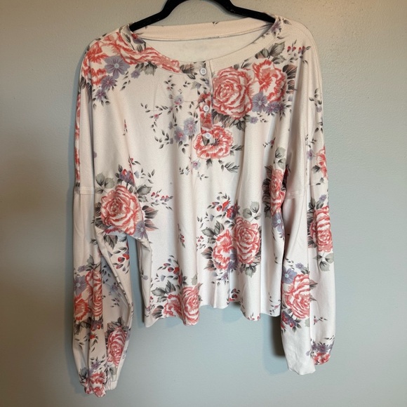 Pajama Lot Womens L Sleep Shirt Shorts Bottoms Fleece Ultra Soft Floral Set Lux - Picture 4 of 13